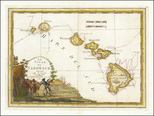 Hawaii and Hawaii Map By Giovanni Maria Cassini