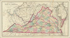 West Virginia and Virginia Map By Matthew Fontaine Maury - Charles L. Ludwig