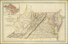 Washington, D.C., Maryland and Virginia Map By Hinton, Simpkin & Marshall