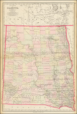 North Dakota and South Dakota Map By O.W. Gray