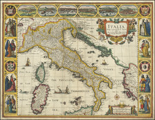 Italy Map By John Speed