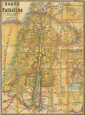 Holy Land Map By F. von  Rappard