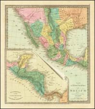 Texas, Southwest and California Map By David Hugh Burr