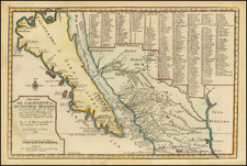 Baja California, California and California as an Island Map By Nicolas de Fer