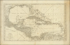 Florida, South, Caribbean and Central America Map By Robert Sayer