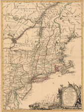 United States, New England, Mid-Atlantic and American Revolution Map By J.B. Eliot / Louis Joseph Mondhare