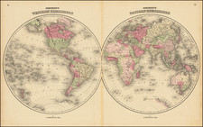 World Map By Benjamin P Ward / Alvin Jewett Johnson