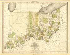 Midwest, Indiana and Ohio Map By Henry Schenk Tanner