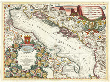 Balkans and Italy Map By Vincenzo Maria Coronelli