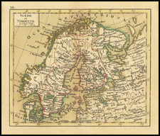 Russia and Scandinavia Map By Giovanni Antonio Rizzi-Zannoni