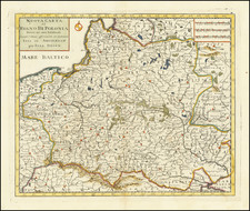 Poland and Ukraine Map By Giambattista Albrizzi