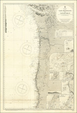 Pacific Northwest, Oregon and Washington Map By British Admiralty