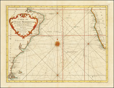 Atlantic Ocean and Brazil Map By Jacques Nicolas Bellin