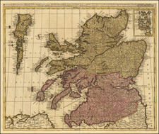 Scotland Map By Gerard & Leonard Valk