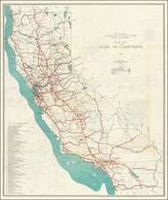 California Map By State of California Division of Highways