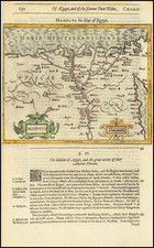 Middle East, Egypt and North Africa Map By Jodocus Hondius / Samuel Purchas