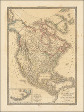 North America Map By Alexandre Emile Lapie