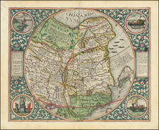 China, Japan, Korea and India Map By Cornelis de Jode