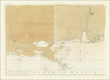 Florida, Louisiana, Alabama and Mississippi Map By Joseph Frederick Wallet Des Barres