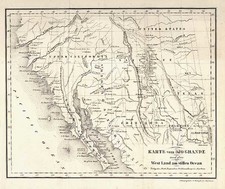 Texas, Southwest, Rocky Mountains and California Map By Georg A. Scherpf / G. Stempfle