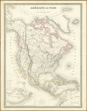 North America Map By J. Andriveau-Goujon