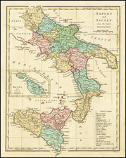 Southern Italy and Sicily Map By Robert Wilkinson