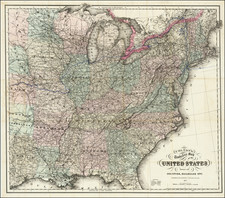 United States Map By G.W.  & C.B. Colton