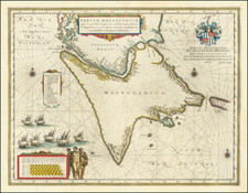 Polar Maps, Argentina and Chile Map By Willem Janszoon Blaeu