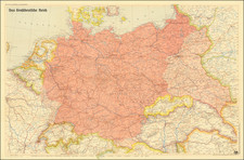 Poland, World War II and Germany Map By Artaria & Co.  &  Freytag & Berndt