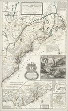 United States, New England, Mid-Atlantic and Southeast Map By Herman Moll