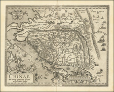 Asia, China, Japan, Southeast Asia and Philippines Map By Abraham Ortelius