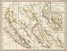 Baja California, California and California as an Island Map By Denis Diderot / Didier Robert de Vaugondy