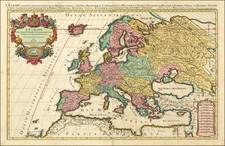 Europe and Europe Map By Alexis-Hubert Jaillot / Pierre Mortier