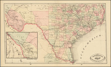 Texas Map By HS Stebbins