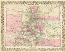 Oklahoma & Indian Territory, Colorado and Colorado Map By Samuel Augustus Mitchell Jr.