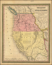 Southwest, Rocky Mountains, Oregon and California Map By Samuel Augustus Mitchell