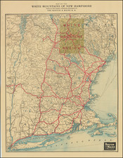 Connecticut, Massachusetts, New Hampshire and Vermont Map By Matthews-Northrup & Co.