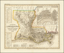 Louisiana Map By Joseph Meyer  &  Carl Radefeld