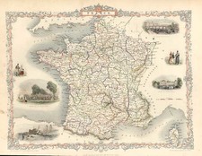 Europe and France Map By John Tallis