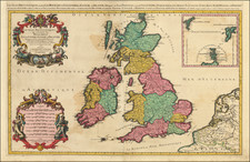 British Isles Map By Alexis-Hubert Jaillot