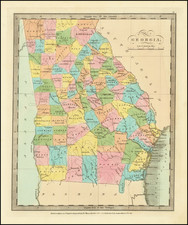 Georgia Map By David Hugh Burr