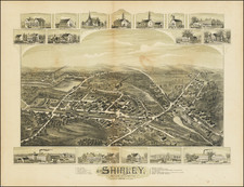 Massachusetts Map By O.H. Bailey