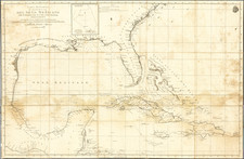 Florida, South, Texas, Mexico, Cuba, Hispaniola and Bahamas Map By Direccion Hidrografica de Madrid