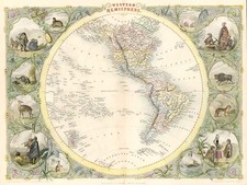 World, World, Western Hemisphere, South America and America Map By John Tallis