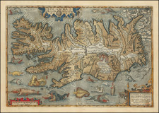 Iceland Map By Abraham Ortelius