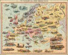 Europe and Curiosities Map By William Spooner