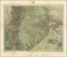 Southwest, New Mexico, Rocky Mountains and Colorado Map By George M. Wheeler