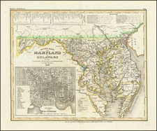 Maryland and Delaware Map By Joseph Meyer