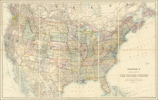 United States Map By Edward Stanford