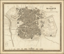 Plan von Madrid 1844. By Joseph Meyer